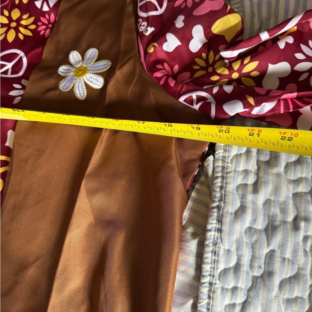 Women's Halloween Hippie Dress - Red and Brown - Picture 6 of 7